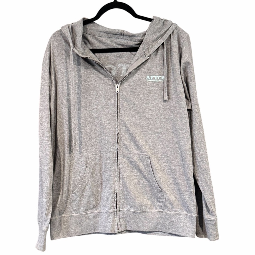 AFTCO Women’s Gray Zip-Up Hoodie Lightweight Jacket Size Large‎
